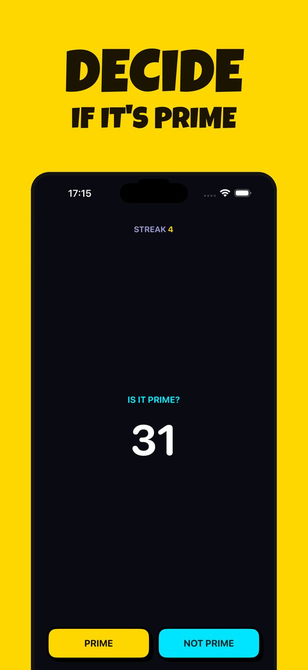 Prime Time asking whether 31 is prime, with Prime and Not prime buttons